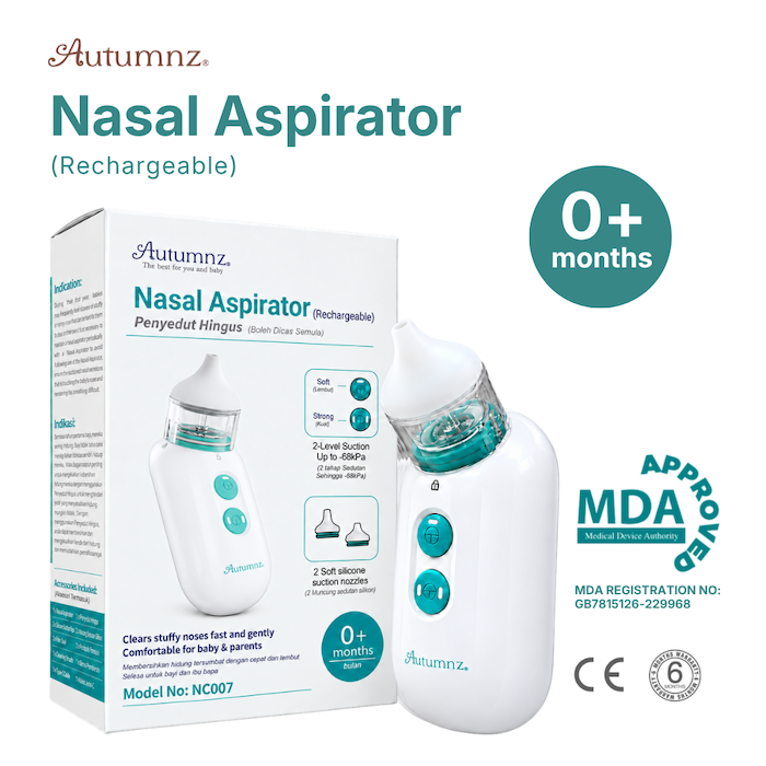 Autumnz Rechargeable Electric Nasal Aspirator (MDA Approved) 6 month Warranty 宝宝鼻涕吸鼻器